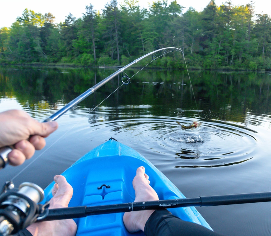 fishing kayak with feet
